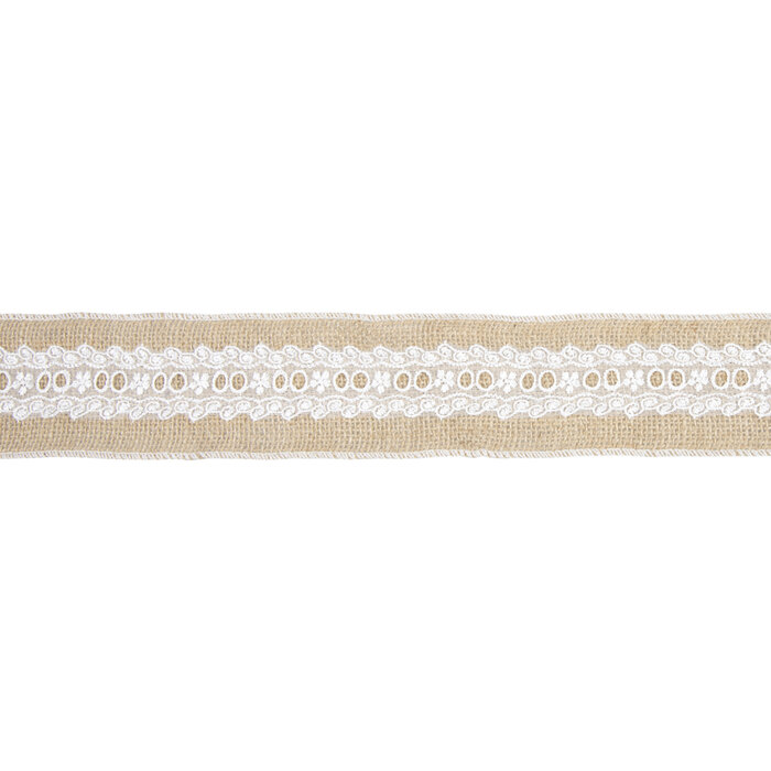 Lace Center Burlap Ribbon 2 1/2" Hobby Lobby 142885