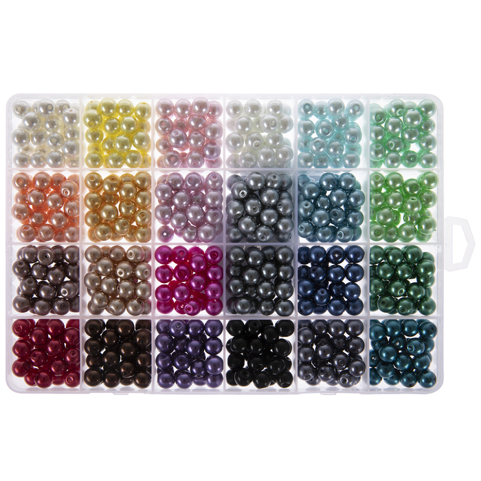 Assorted Round Glass Pearl Beads 8mm Hobby Lobby 2034197