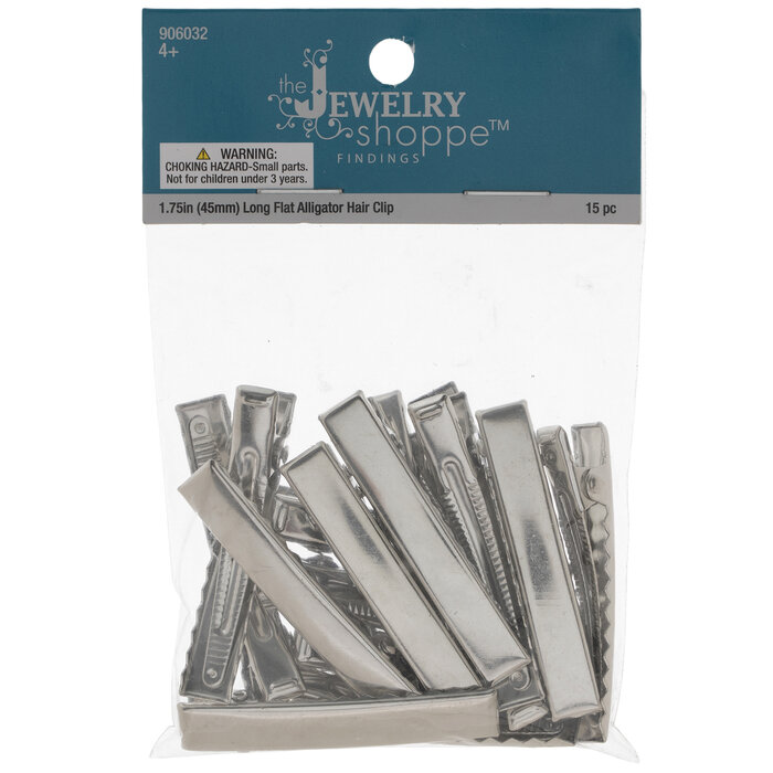 Long Flat Alligator Hair Clips 45mm Hobby Lobby 906032