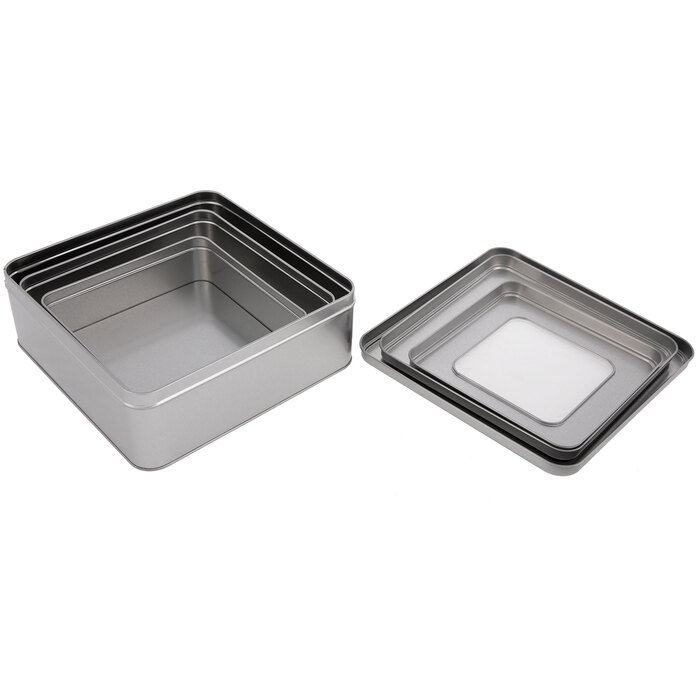 Silver Square Tin Boxes Hobby Lobby 309880