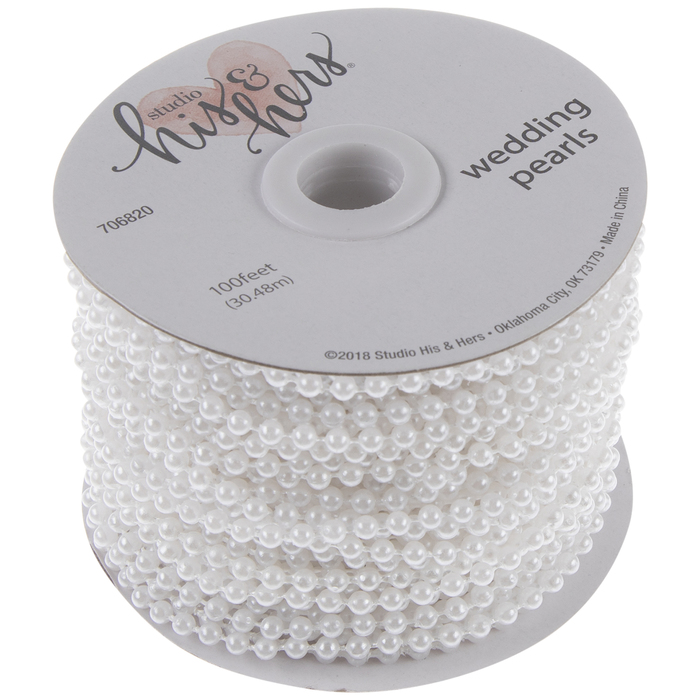 White Pearl Trim 4mm Hobby Lobby 706820