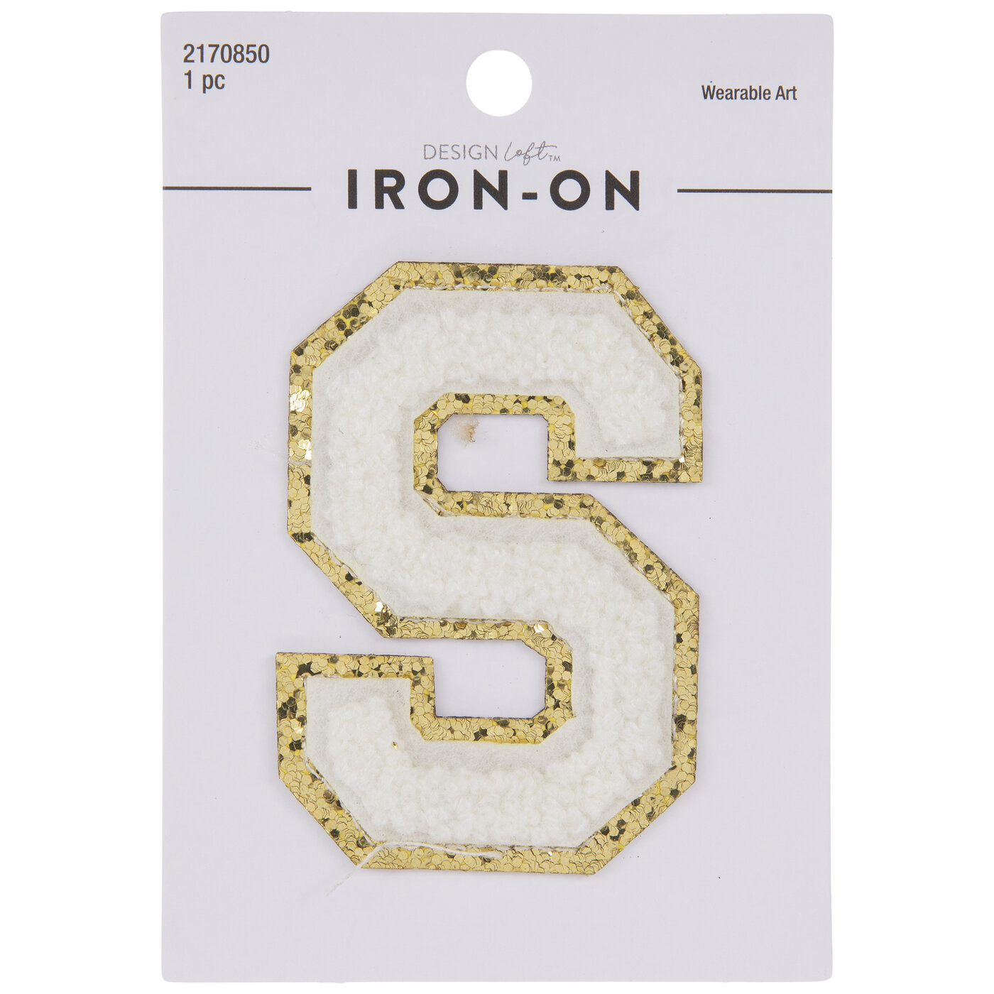 white gold letter iron on applique s 2 1 2 hobby lobby 81070212