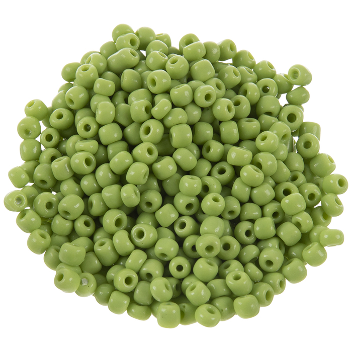 Light Olivine Glass Seed Beads 6/0 Hobby Lobby 2031045