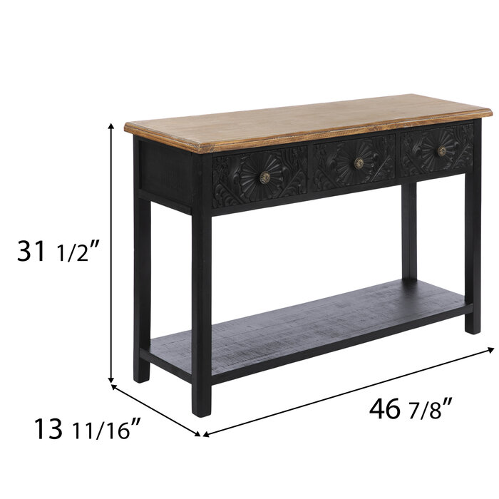Black Medallion Wood Console Table Hobby Lobby 2124048