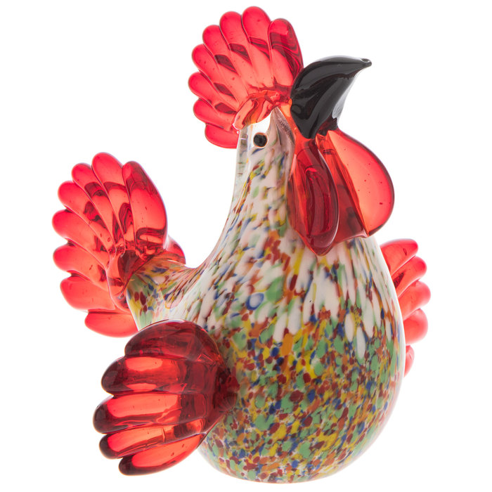 Glass Rooster Figurines Glass Designs
