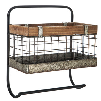Rustic Metal Wall Basket With Rod Hobby Lobby 1637560 - Metal Wall Baskets Rustic Metal Wall Basket With Rod Hobby Lobby 1637560 - Metal Wall Baskets