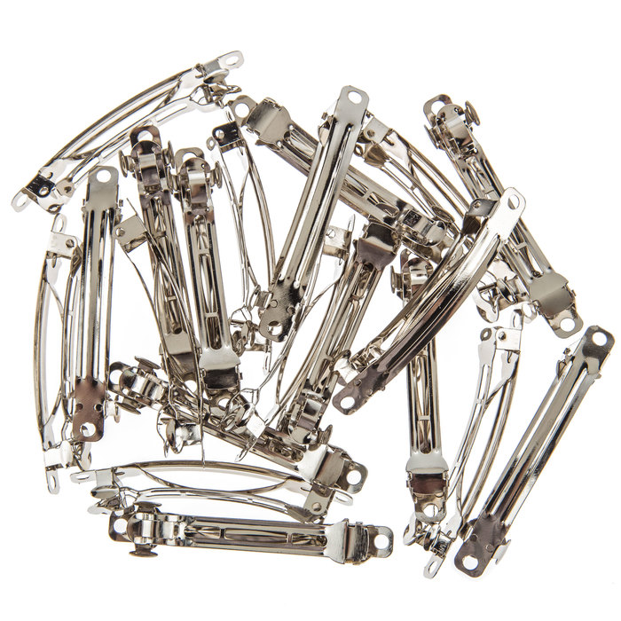 Silver Barrettes 57mm Hobby Lobby 312769
