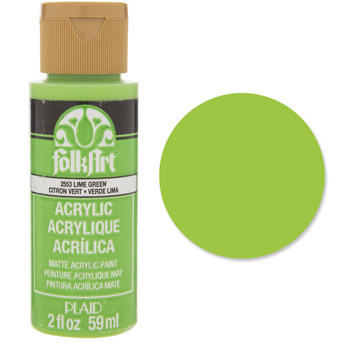 Lime Green FolkArt Acrylic Paint Hobby Lobby 446559