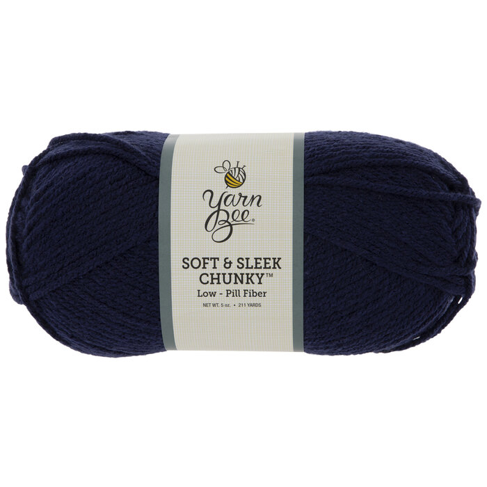 Navy Yarn Bee Soft & Sleek Chunky Yarn Hobby Lobby 2088979