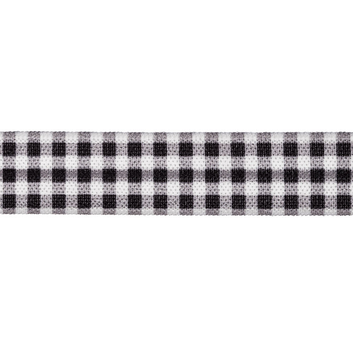 Black & White Gingham Elastic Trim 1/2" Hobby Lobby 1586114