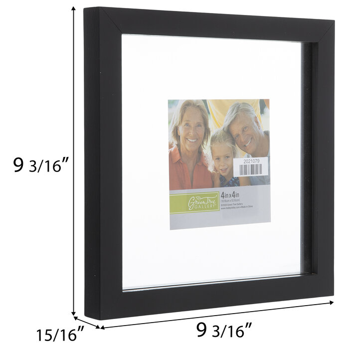 Black Wood Float Wall Frame 4" x 4" Hobby Lobby 2021079