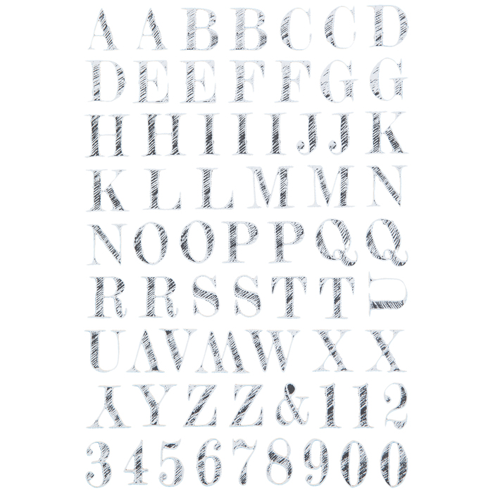 Black & White Chalk Alphabet Stickers Hobby Lobby 1058650
