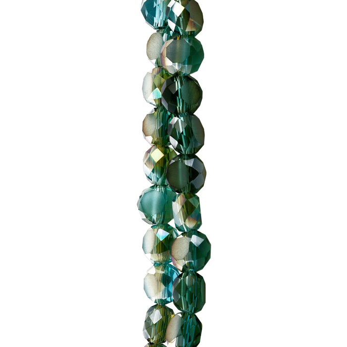 Green AB Faceted Disc Glass Bead Strands 6mm Hobby Lobby 407437