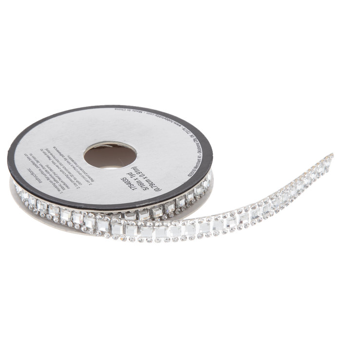 Square Rhinestone IronOn Trim 5/16" Hobby Lobby 1754035
