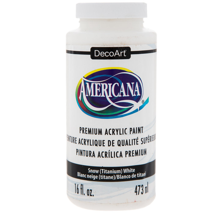 White Americana Acrylic Paint 16 Ounce Hobby Lobby 1849678