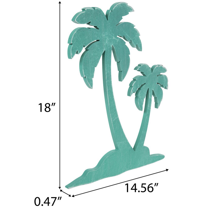 Turquoise Palm Trees Wood Wall Decor Hobby Lobby 2172963