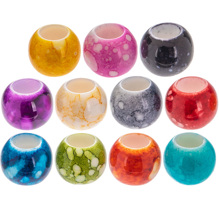 Spotted Acrylic Round Bead Mix Hobby Lobby 1759471