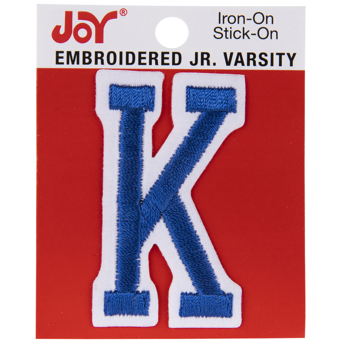 Blue Junior Varsity Letter Iron On Applique K 2 Hobby Lobby 80982614