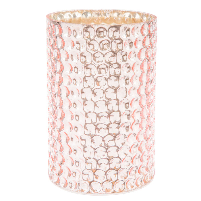 CB Gift Heartfelt Collection-Lustre Mercury Glass Cloche Dome Candle Holder 5.5 x 7-Inches Think Speak Love