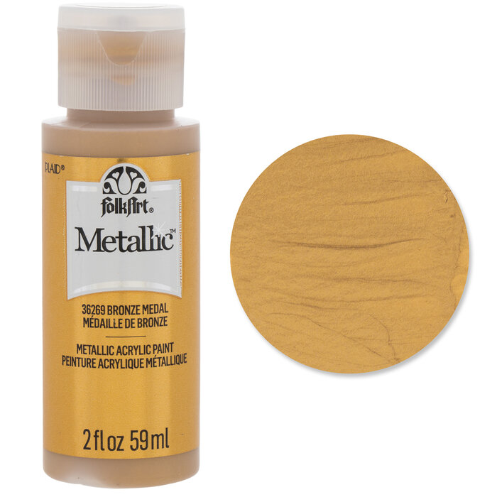 Bronze Medal FolkArt Metallic Acrylic Paint Hobby Lobby 2181626