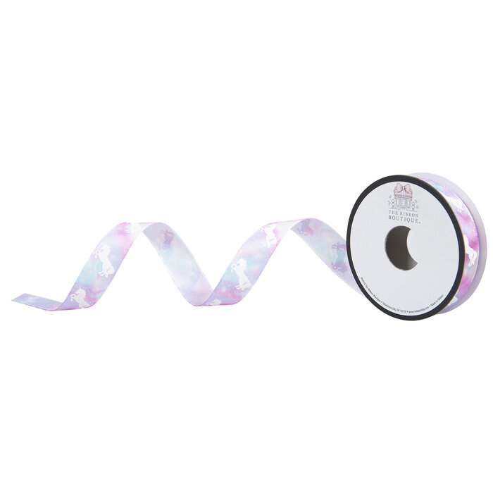 Pastel Pink, Purple & White Unicorn Ribbon 5/8" Hobby Lobby 1766229