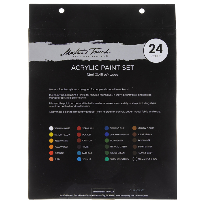 Acrylic Paint 24 Piece Set Hobby Lobby 637082