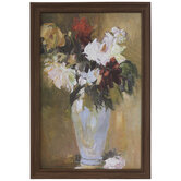 Flowers In Vase Wood Wall Decor