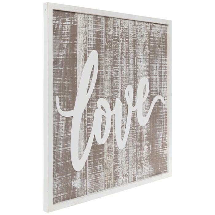 Whitewash Love Plank Wood Wall Decor Hobby Lobby 1656800