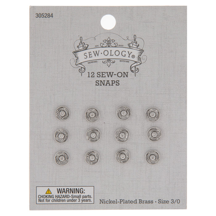 Nickel SewOn Snaps 5/16" Hobby Lobby 305284