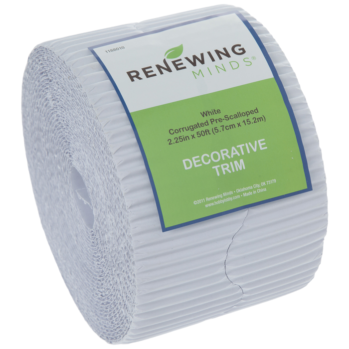 White Corrugated Border Roll Hobby Lobby 1188010