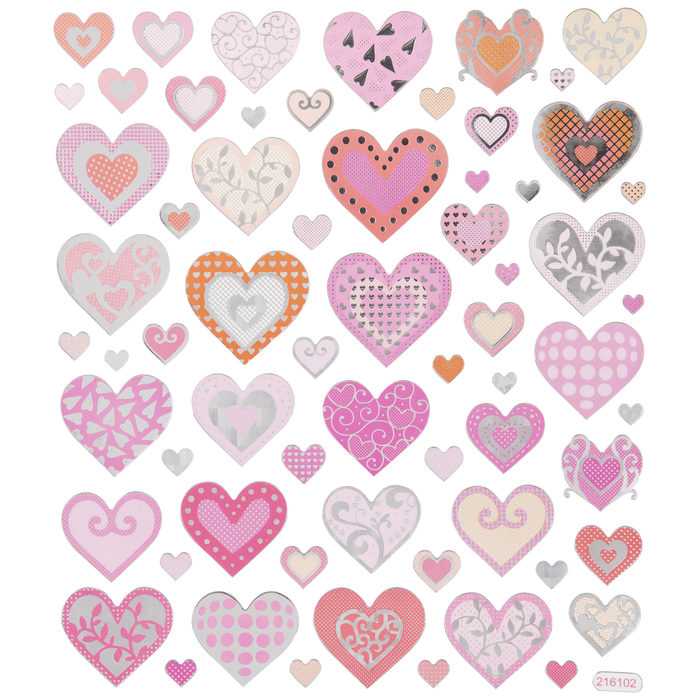 Heart Foil Stickers Hobby Lobby 854117