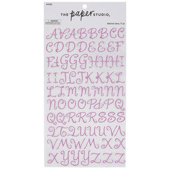 Pink Rhinestone Glitter Alphabet Stickers Hobby Lobby 75437