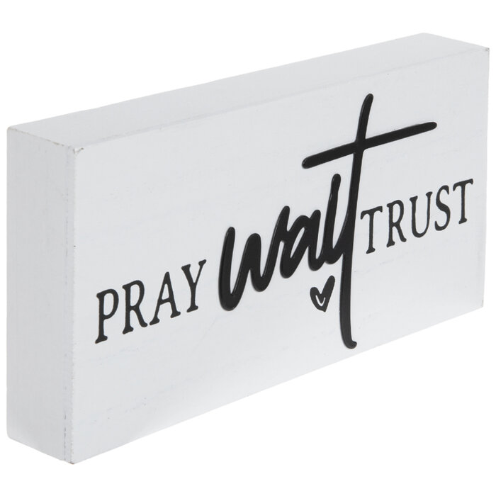 Pray Wait Trust Wood Decor Hobby Lobby 2074599