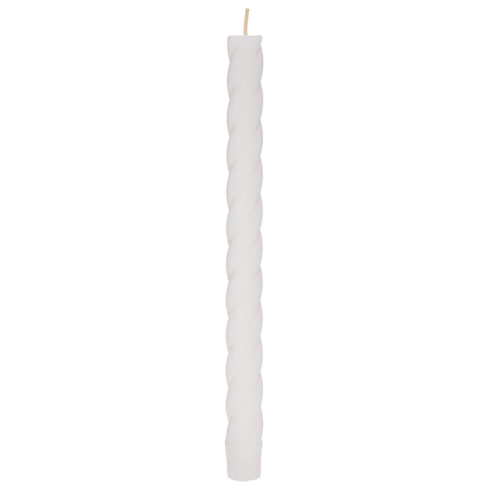 White Twisted Taper Candle 10" Hobby Lobby 2172898