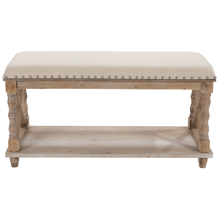 Whitewash Padded Wood Bench Hobby Lobby 2010510