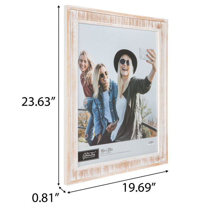 Whitewash Wood Plank Wall Frame 16" x 20" Hobby Lobby 2032241