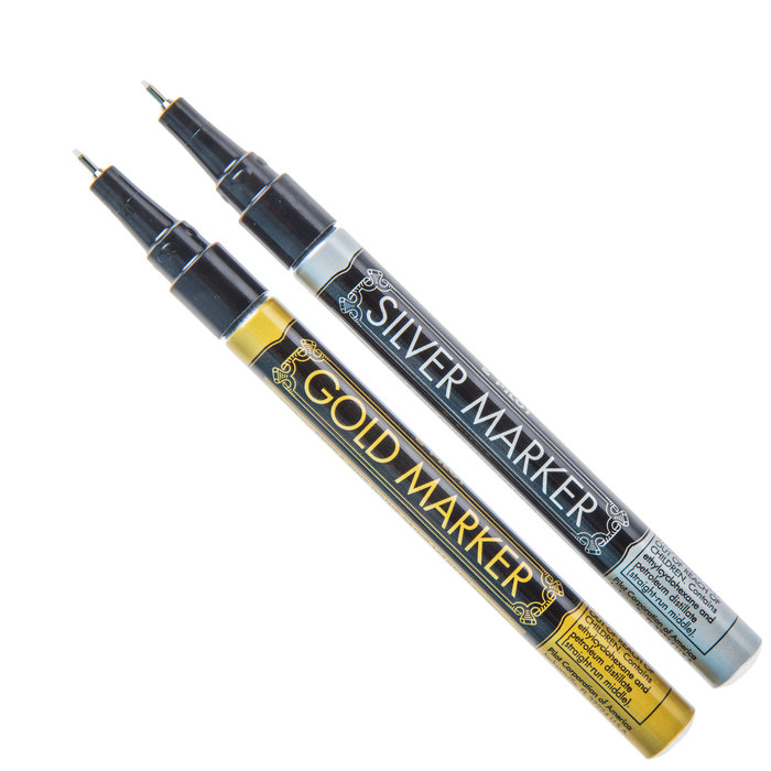 Gold & Silver Extra Fine Point Markers 2 Piece Set Hobby Lobby 473041
