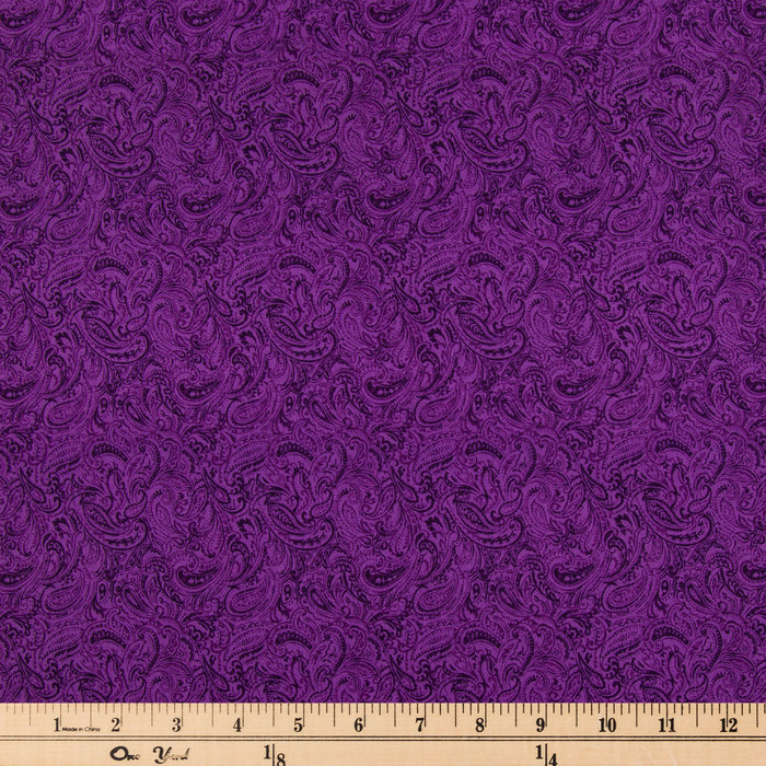 Purple Paisley Cotton Calico Fabric Hobby Lobby 1726819