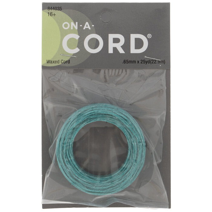 Turquoise Waxed Linen Cord 0.65mm Hobby Lobby 844035