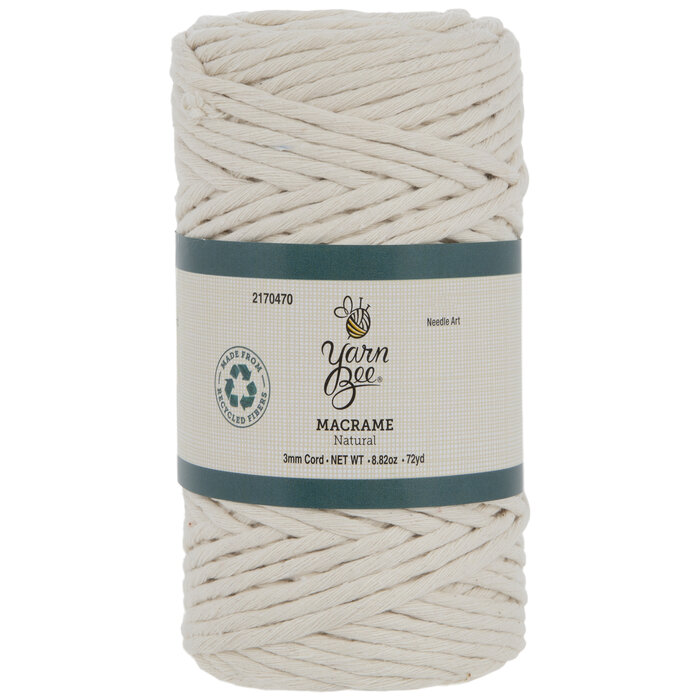 Natural Yarn Bee Macrame Cord 3mm Hobby Lobby 2170470