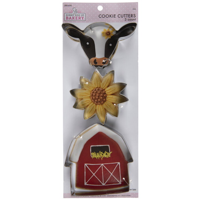 Cow, Flower & Barn Metal Cookie Cutters Hobby Lobby 2051019