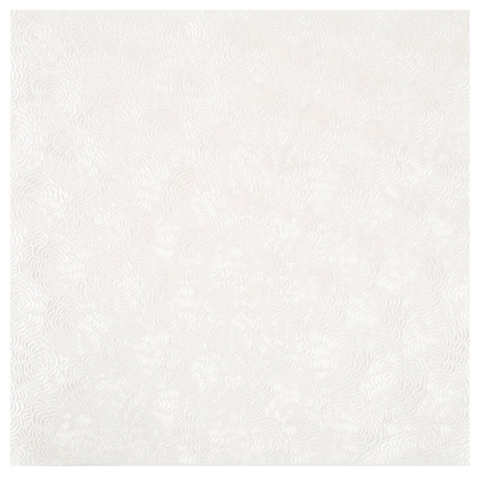 White Embossed Rose Scrapbook Paper 12" x 12" Hobby Lobby 521476