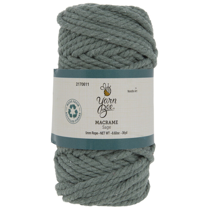Sage Yarn Bee Macrame Cord 5mm Hobby Lobby 2170611