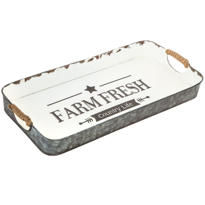 farm fresh metal tray with jute hobby lobby 1549195