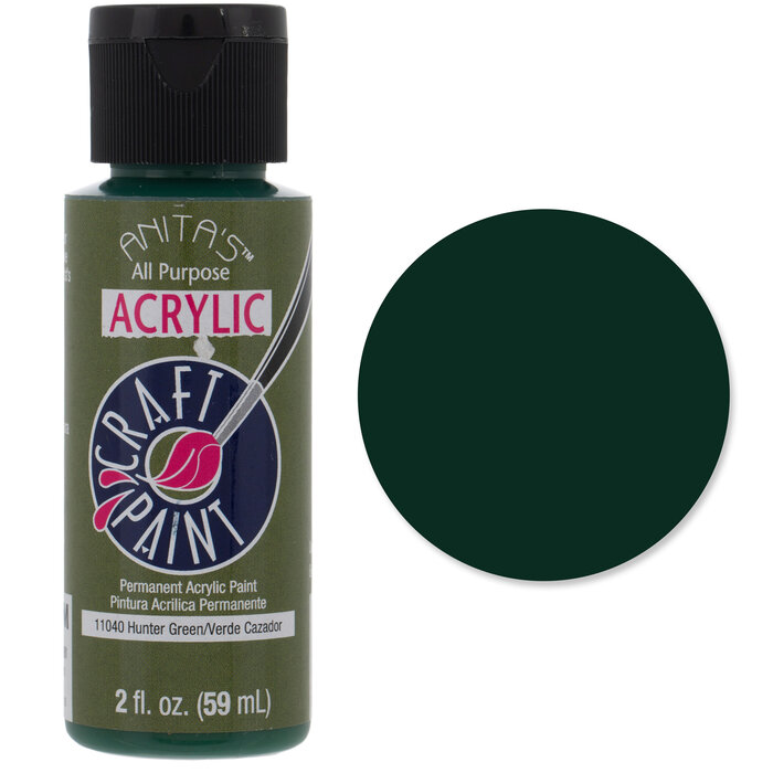 Hunter Green Anita's Acrylic Craft Paint Hobby Lobby 668954
