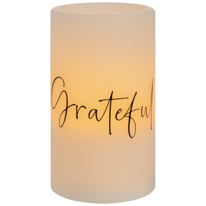 Grateful LED Pillar Candle 3" x 5" Hobby Lobby 2194421