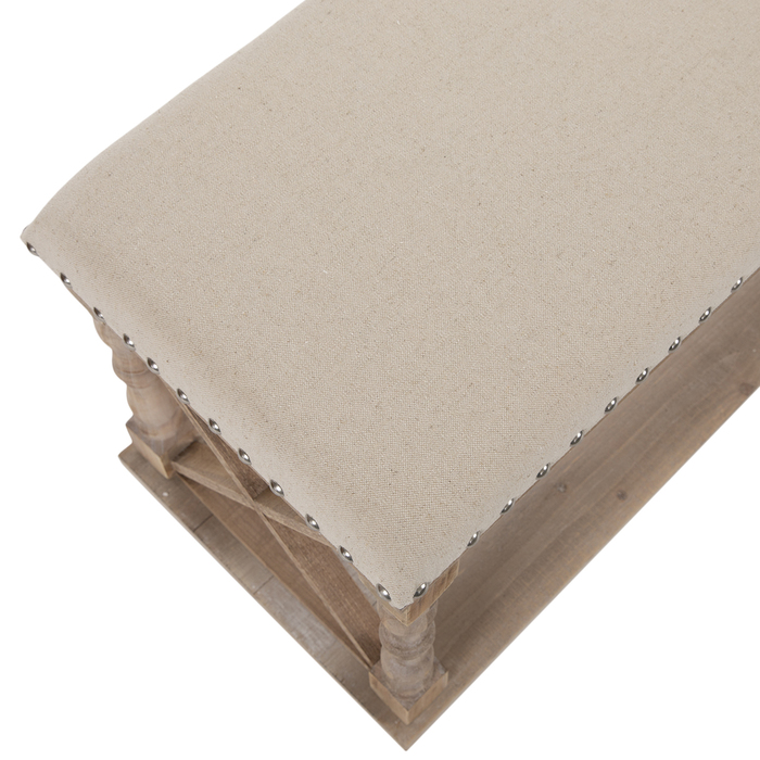 Whitewash Padded Wood Bench Hobby Lobby 2010510