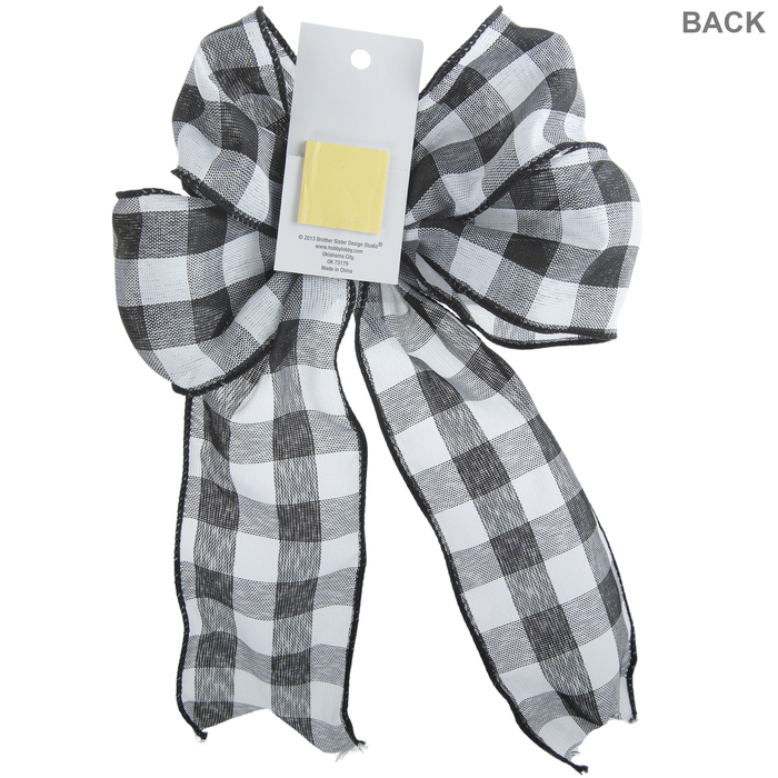 Black & White Buffalo Check Gift Bow Hobby Lobby 1847425