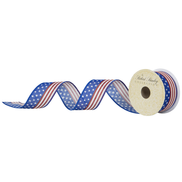 Stars & Stripes Wired Edge Ribbon 1 1/2" Hobby Lobby 2139996