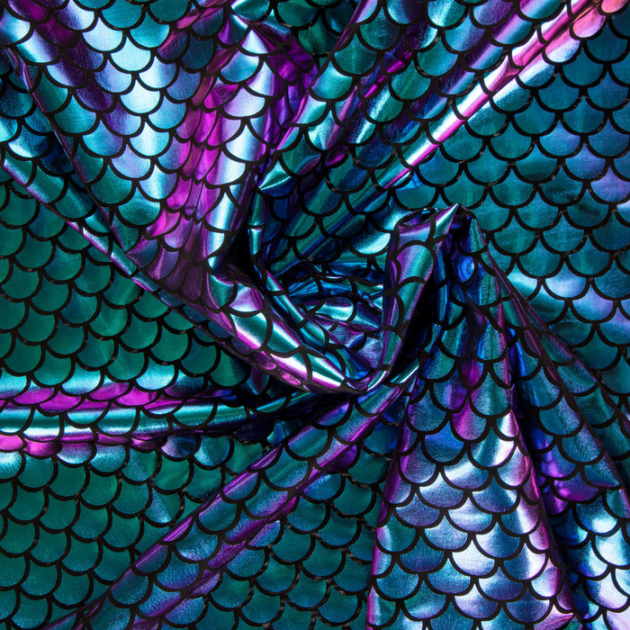Blue, Green & Pink Mermaid Scale Knit Fabric Hobby Lobby 1778273